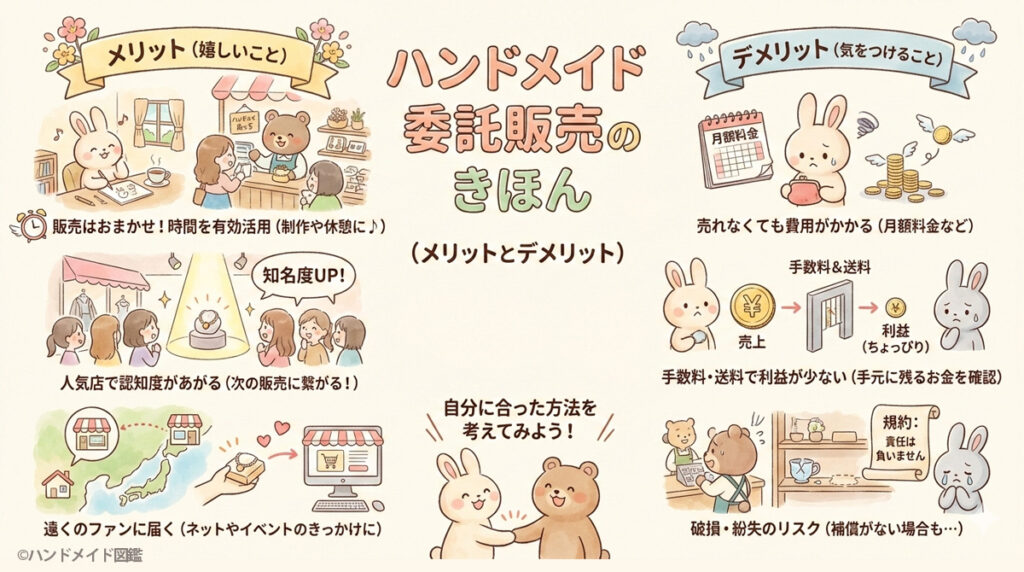 ハンドメイド委託販売のメリットとデメリット
