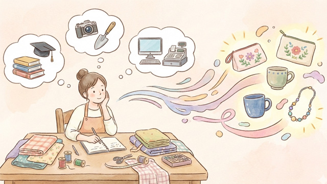 トレンドや自分の得意を生かしたものをは何か考えるイメージ