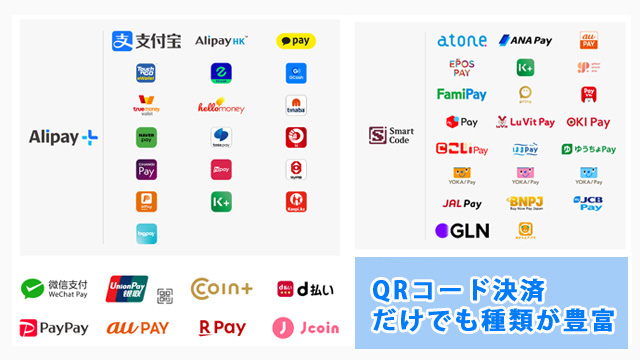 Airペイ（エアペイ）はQRコード決済だけでも種類が豊富