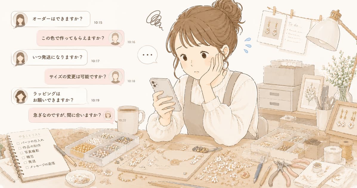  オーダーのやり取りに疲弊しているハンドメイド作家