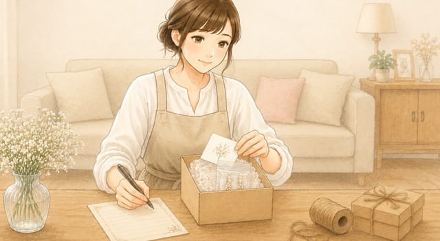 在庫管理をするハンドメイド作家